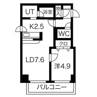 ノースコートgoody【4階】の間取り
