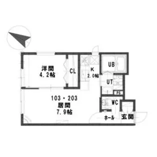 ルミエール月寒西【1階】の間取り