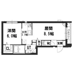 グランメールMAXIM33【1階】の間取り