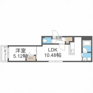ラ・シュエット豊平公園【402号室】の間取り