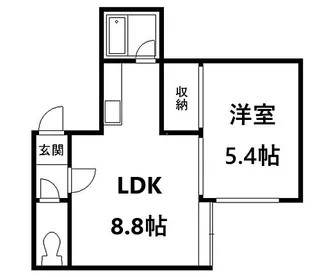 コーポオレンジ【102号室】の間取り