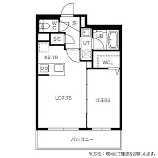 フェーラシュヴァル菊水【0202号室】の間取り