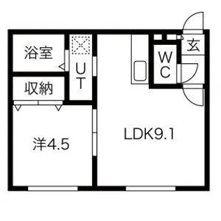 LA・BELLA(ラベーラ月寒)【3階】の間取り