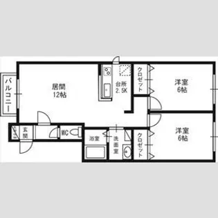 アヴニールⅡ【00206号室】の間取り