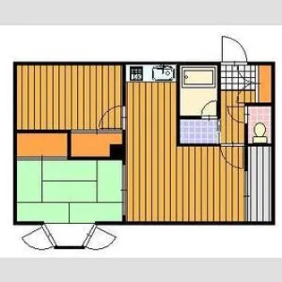 アパートメント松田A【201号室】の間取り