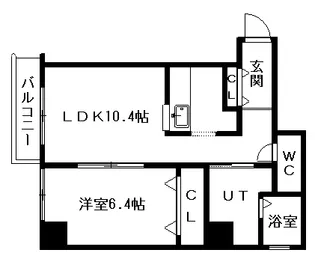 レフィナード北12条【5階】の間取り