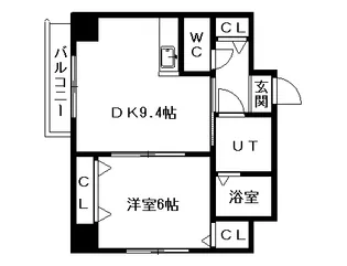 レフィナード北12条【6階】の間取り