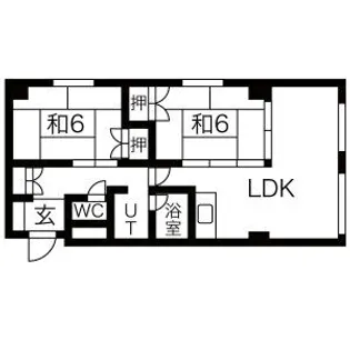 ミズキビルB棟【305号室】の間取り