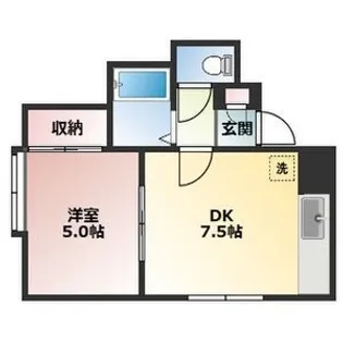 フロスティ北19A【205号室】の間取り