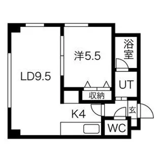 オークラパレスN37E4【2階】の間取り