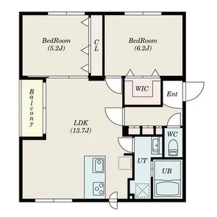タルト月寒中央【1階】の間取り