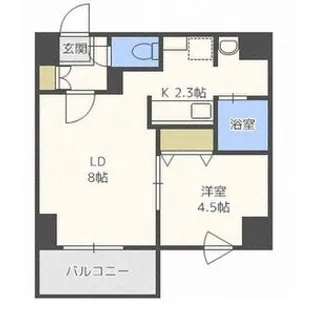 善友BLD【5階】の間取り