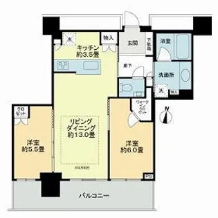 ライオンズタワー札幌【1003号室】の間取り