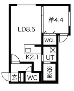 GRANDUKE永山公園通【4階】の間取り