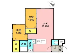ラグナベルデ菊水7条【4階】の間取り