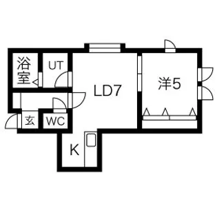 フラットMT21【2階】の間取り
