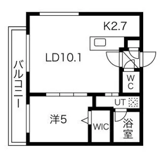 ポプラ館北大前【1階】の間取り