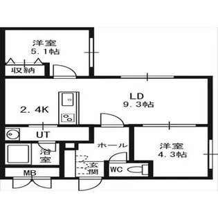 トロワブラン【00403号室】の間取り