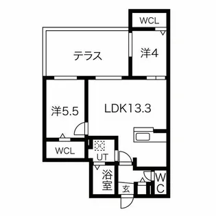 ブランシャールAS北16条N【1階】の間取り