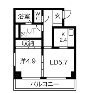 ホープ北21【6階】の間取り