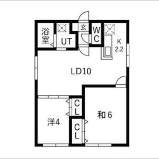 サンシティー篠路【106号室号室】の間取り