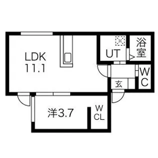 ベルツリーN19【201号室】の間取り