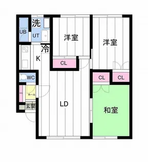 メゾン白はと【C号室】の間取り