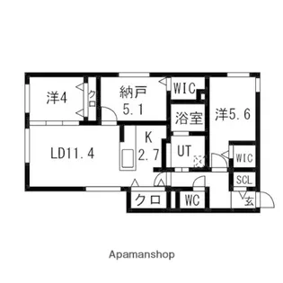 ARDER N11(アルディアN11)【1階】の間取り