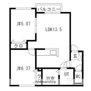 サンライズHTM Ⅳ【102号室】の間取り