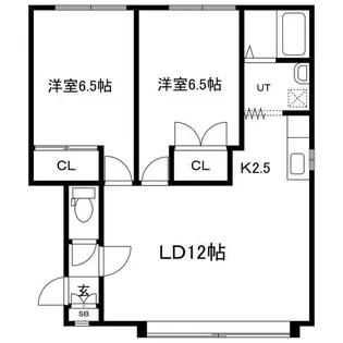 ツインクルハイツ【1階】の間取り