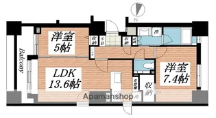 ラ・クラッセ札幌ステーションテラス【13階】の間取り