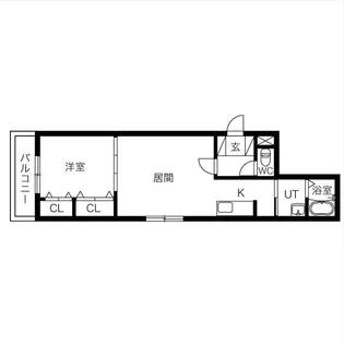 1LDKの間取り画像