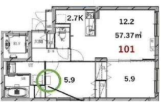 POMMERAIE北13条(ポムレ北13条)【1階】の間取り