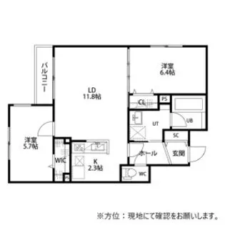 NOBLE VISTA麻生(ノーブルビスタ麻生)【1階】の間取り