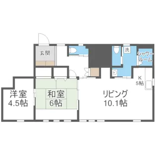 仮)北8東1アパート【C号室】の間取り