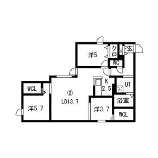 LE CLAIR ASABU(ルクレールアサブ)【4階】の間取り