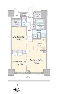 ジュノール札幌植物園【0303号室】の間取り
