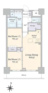 ジュノール札幌植物園【0404号室】の間取り