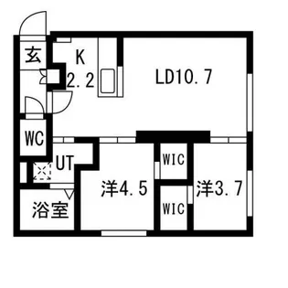 LUX FORT Ⅲ (ラグ フォート3)【2階】の間取り