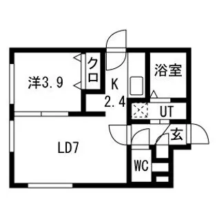 LUX FORT Ⅲ (ラグ フォート3)【4階】の間取り