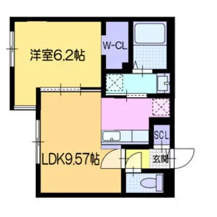 仮)ヴォヤージュ菊水【1階】の間取り