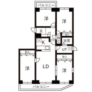 BRO北野【00901号室】の間取り