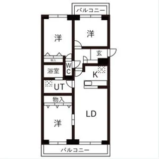 BRO北野【01002号室】の間取り