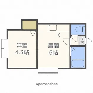 フラット・J麻生A棟【2階】の間取り