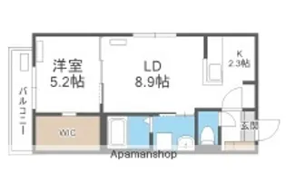 仮)ETERNITY20【4F-1号室】の間取り