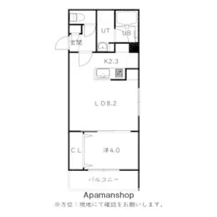 フェーラシュヴァル元町【102号室】の間取り