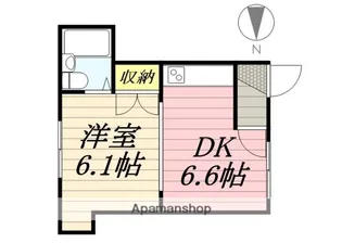 サンハイツB棟【6号室】の間取り
