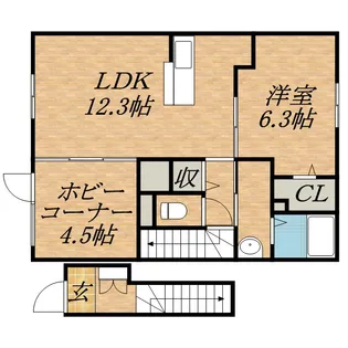 エスアイビレッジ【201号室】の間取り