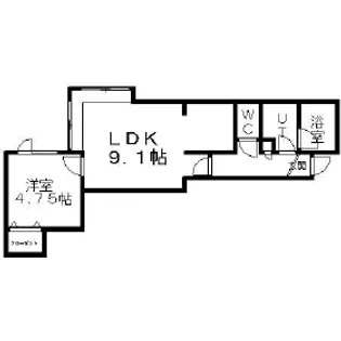 エーグル【201号室】の間取り