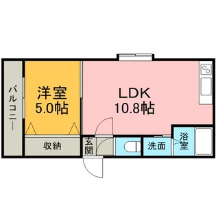 クリスタル北24条【1階】の間取り